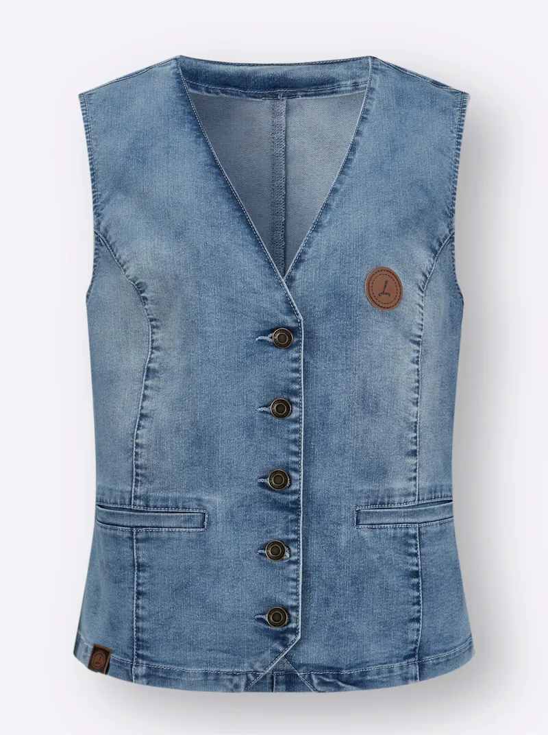 Witt Jeansweste blue-bleached, Blue-bleached, – Produktbild 1 von 2