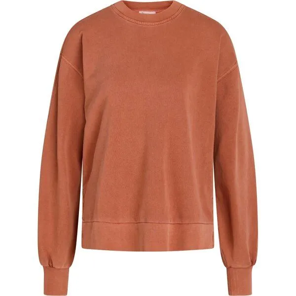 KnowledgeCotton Apparel KnowledgeCotton Apparel A-Shape Pullover NUANCE BY NATURE aus Bio-Baumwolle, Orange (autumn leaf), – Produktbild 1 von 3