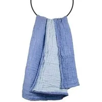 Yolunda Yolunda Musselin Babydecke Bio-Baumwolle in 5 Farbkombinationen zum Wenden, Klassisch blau/windblau, – Produktbild 1 von 1
