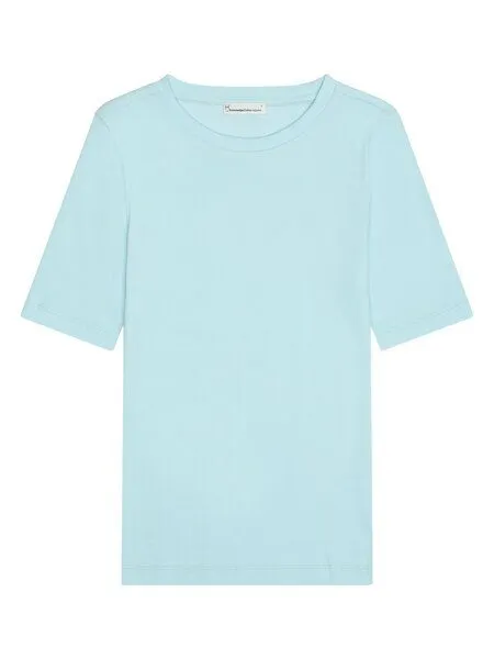 KnowledgeCotton Apparel KnowledgeCotton Apparel T-Shirt - Rib t-shirt - aus Bio-Baumwolle, Blau (aqua-esque), – Produktbild 1 von 3