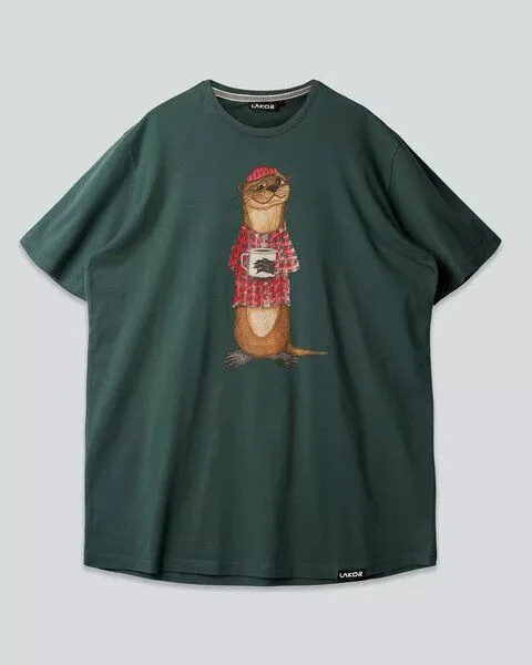 LAKOR LAKOR T-Shirt aus Bio-Baumwolle - An Otter Coffee, Brown, – Produktbild 4 von 4