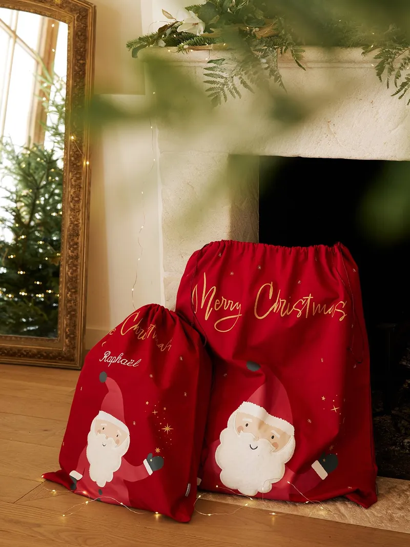 Vertbaudet Geschenkbeutel WEIHNACHTSMANN, Rot, – Produktbild 2 von 4