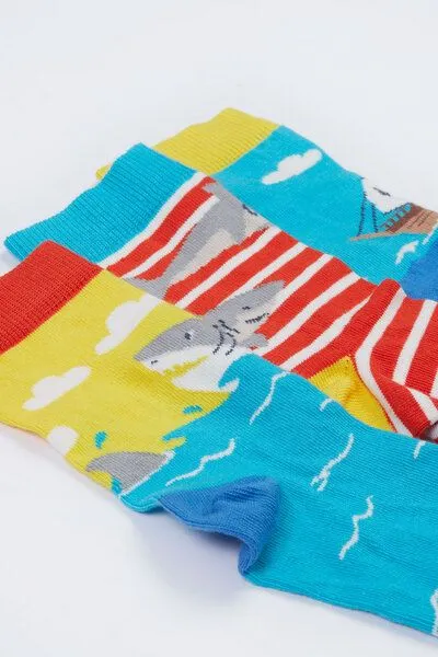 Frugi Frugi Kindersocken in Dreierpack mit Piraten – Produktbild 3 von 3