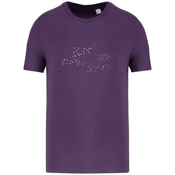 Greenspired Greenspired Basic Bio T-Shirt Skybirds Nr. 4 ( 155g/m²) XXS - 5 XL, Plum, – Produktbild 1 von 1