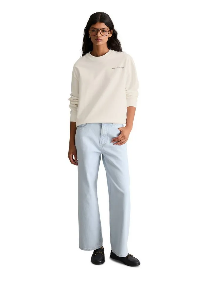 Marc O'Polo DENIM Sweatshirt mit markantem Rückenprint, Weiß, – Produktbild 5 von 5