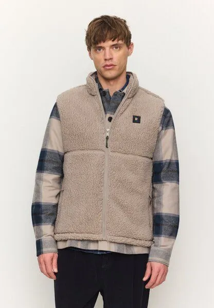 recolution Herren Fleeceweste aus recyceltem Polyester - TEASEL - recolution, Hazel brown (braun), – Produktbild 4 von 4