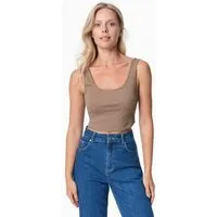 ORGANICATION ORGANICATION IRISS | Ripp-Crop-Top aus TENCEL Modal und Bio-Baumwolle, Gravel, – Produktbild 1 von 1