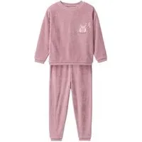 People Wear Organic People Wear Organic Nicki Pyjama, rosa, Applikation "Eule", Bio-Baumwolle – Produktbild 1 von 1