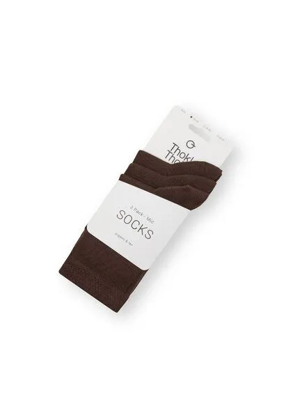 THOKKTHOKK ThokkThokk 3er-Pack Mid Socks Socken (GOTS, Fairtrade, Vegan), Anthrazit (grau), – Produktbild 4 von 4