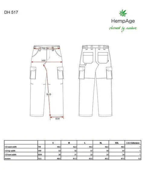 HempAge HempAge Cargo-Hose Max, Grit, – Produktbild 3 von 3