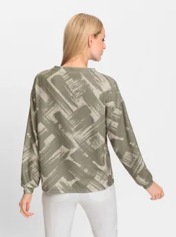 heine Langarmshirt khaki-sand-bedruckt – Produktbild 1 von 1