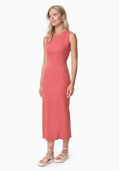 ORGANICATION ORGANICATION DURRU | Geripptes Kleid aus Bio-Baumwolle, Red wood, – Produktbild 2 von 3