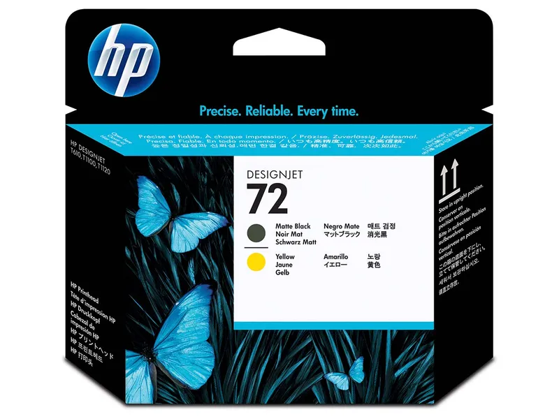 Hewlett Packard hp Druckkopf C9384A, Nr. 72 gelb, mattschwarz – Produktbild 1 von 1
