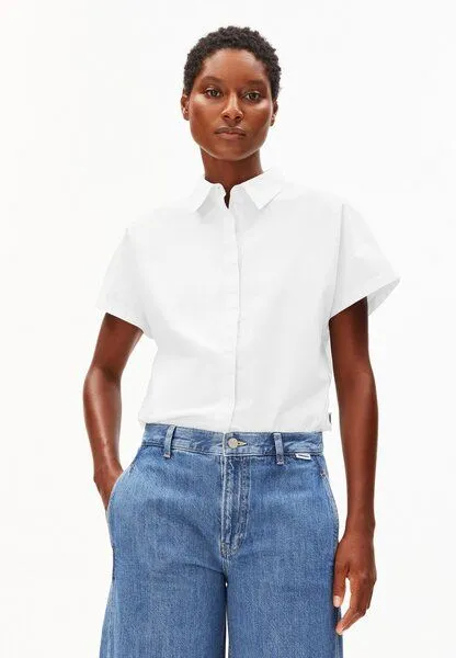 ARMEDANGELS ARMEDANGELS LARISAANA Damen Bluse aus 100% Bio-Baumwolle, White, – Produktbild 1 von 4