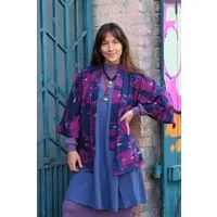 ManduTrap ManduTrap Dhima Kimono Jacke Damen – Handgewebter Ikat Bio-Baumwolle | Zero Waste – Produktbild 1 von 1
