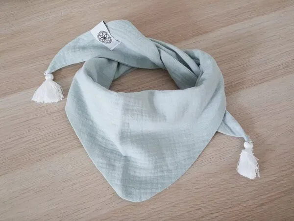NoniKids Berlin Musselin Schal Kids 8 Farben | Bio Baumwolle | NoniKids Berlin, Mint, – Produktbild 1 von 2
