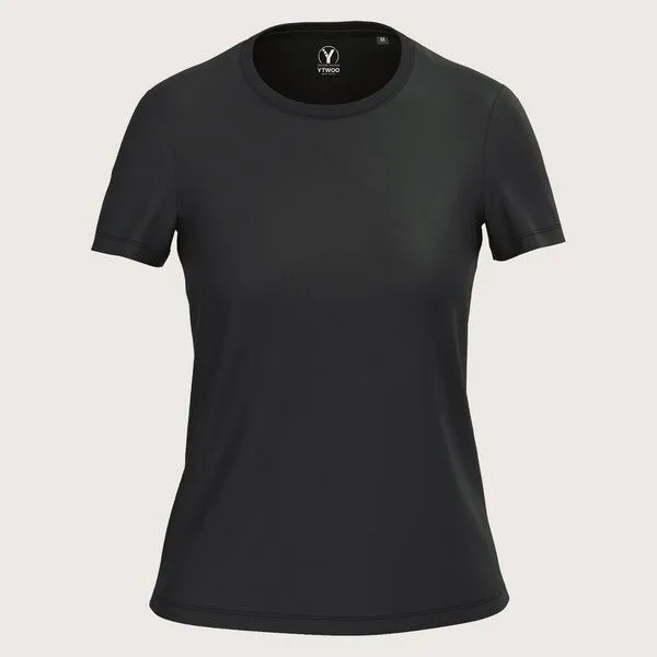 YTWOO YTWOO Regular Damen T-Shirt Light, Schwarz, – Produktbild 1 von 2