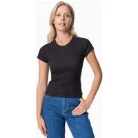 ORGANICATION ORGANICATION TILLDA | Rib T-Shirt aus TENCEL Modal und Bio-Baumwolle, Black, – Produktbild 1 von 1