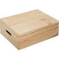 Kesper KESPER Aufbewahrungskiste aus Kiefernholz, mit Deckel und Griffen, 39 x 29 x 13,5 cm – Produktbild 1 von 1