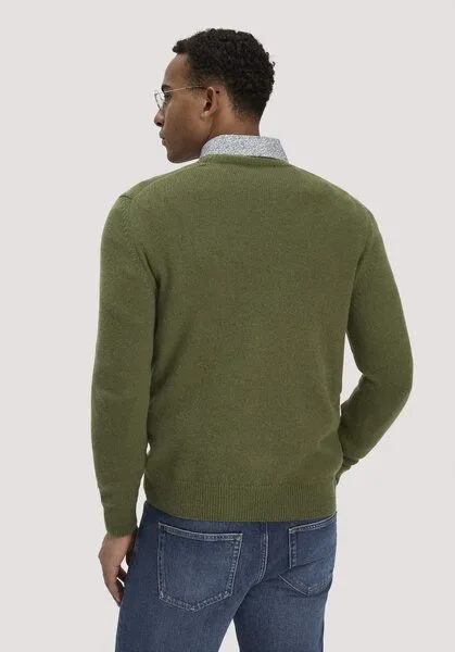 hessnatur hessnatur Strick Pullover Regular aus Bio-Merinowolle mit Bio-Baumwolle, Seetang, – Produktbild 2 von 4