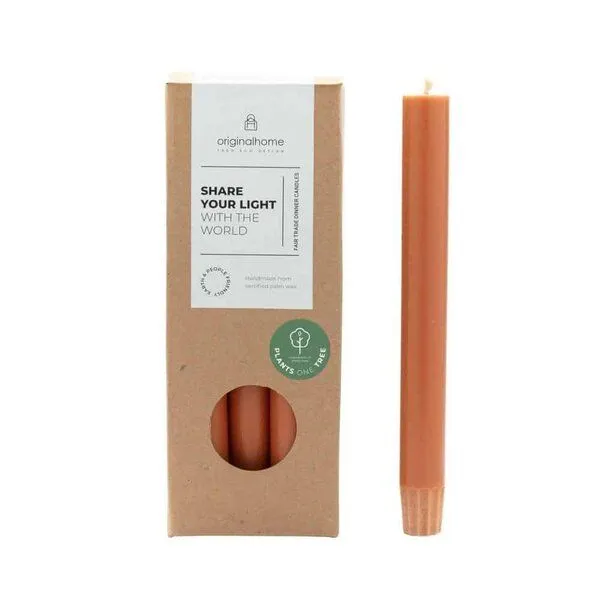 Originalhome Originalhome Gute Stabkerzen für bewusste Geschenke - paraffinfrei & vegan, Braun (cognac), – Produktbild 1 von 2