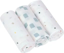 Lässig Lässig Stoffwindeln Mullwindeln, M, Happy Fruits, blue, GOTS made with organic materials, zertifiziert durch BCS 27262 – Produktbild 1 von 1