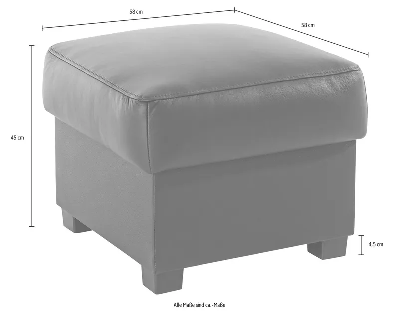 sit&more Polsterhocker Pisa, mit Stauraum, Braun, – Produktbild 4 von 5