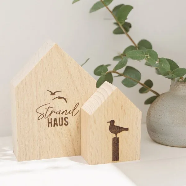 Bow & Hummingbird Bow & Hummingbird Großes Deko-Holzhäuschen Strandhaus – Produktbild 4 von 4