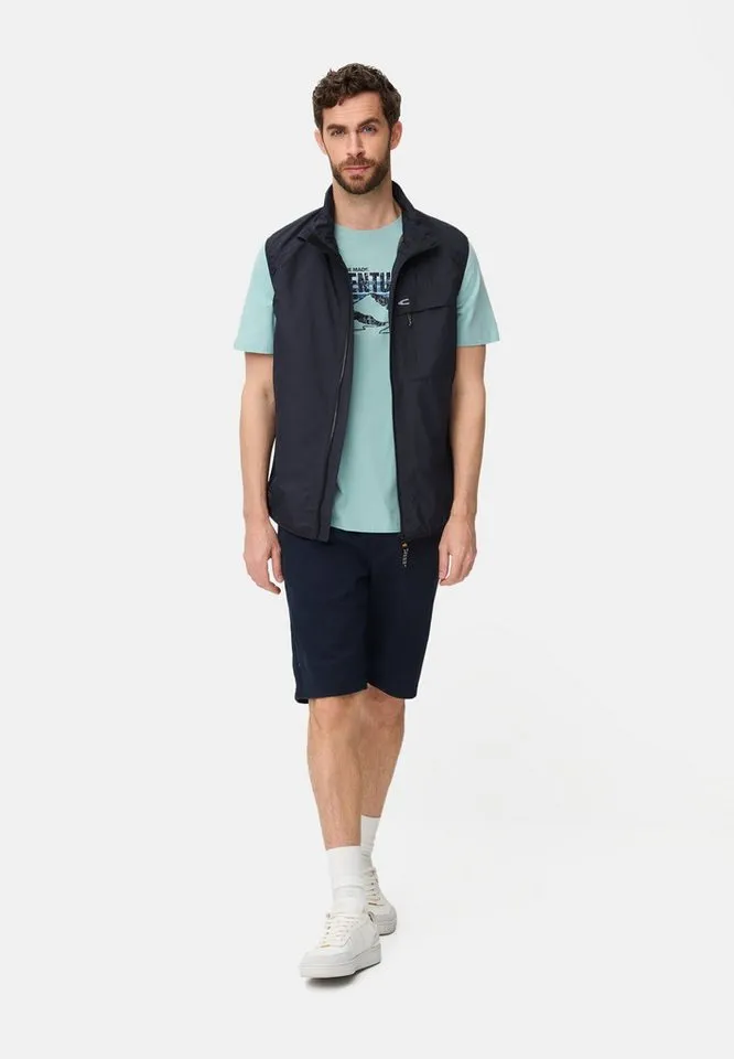 camel active camel active Print-Shirt mit Print Kurzarm, Blau|grün, – Produktbild 3 von 5