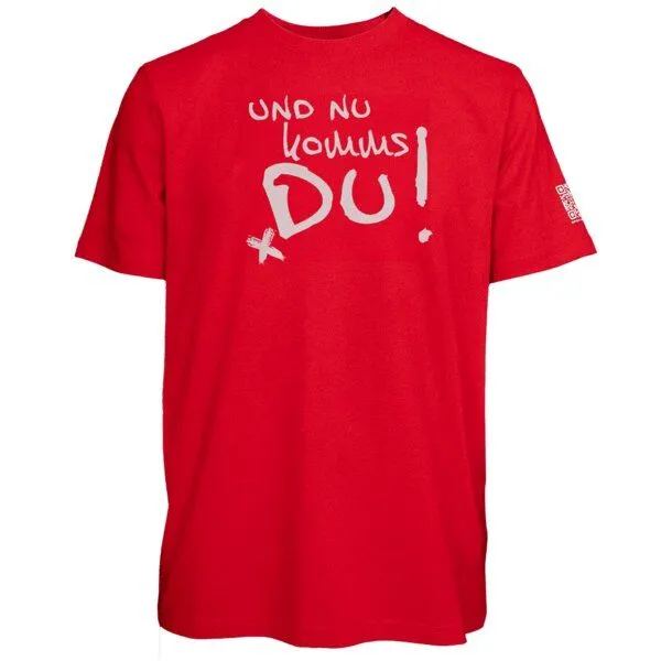 Spirit of Hamburg Spirit of Hamburg Biobaumwoll T-Shirt mit Spruch „Und nu kommst Du!“, Rot, – Produktbild 1 von 2