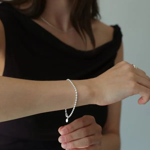 BELLYBIRD Jewellery BELLYBIRD Jewellery Armband - Glitzerkette, 925 Sterlingsilber, vergoldet, Silber, – Produktbild 1 von 4