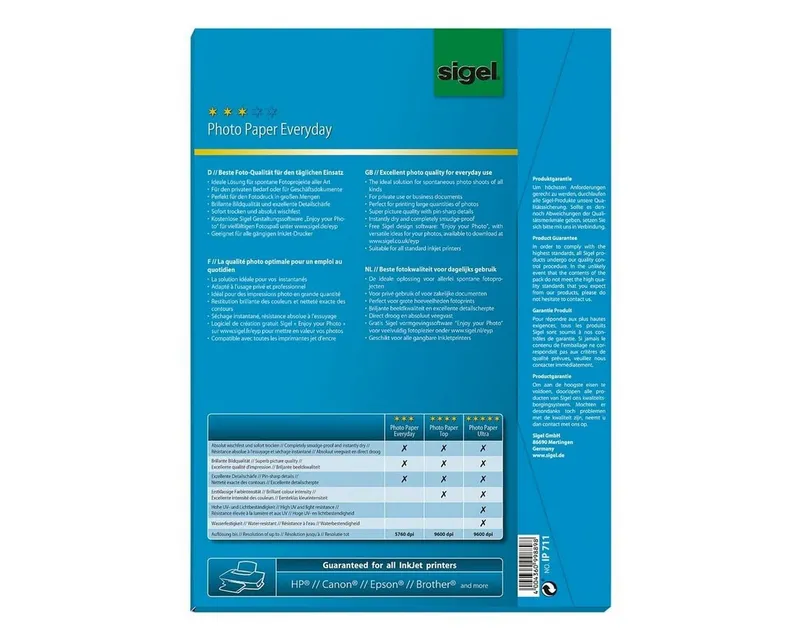 Sigel 50 Blatt Sigel Everyday-Photo A4 200g – Produktbild 3 von 3