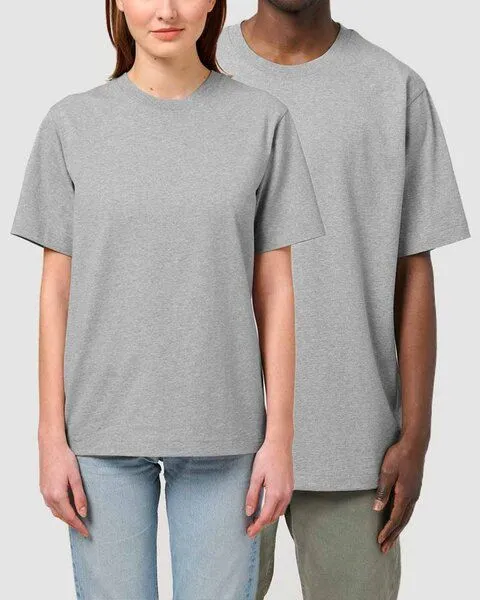 YTWOO YTWOO Sehr dickes Unisex T-Shirt | 240 g/qm | Top Premium Bio-Baumwolle, Heather grey, – Produktbild 1 von 4