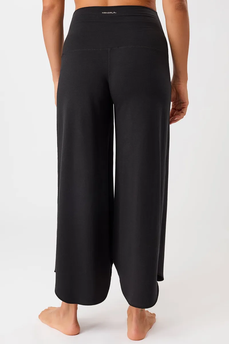 mandala MANDALA Damen vegan Hose Tulpe Schwarz, Schwarz, – Produktbild 2 von 2