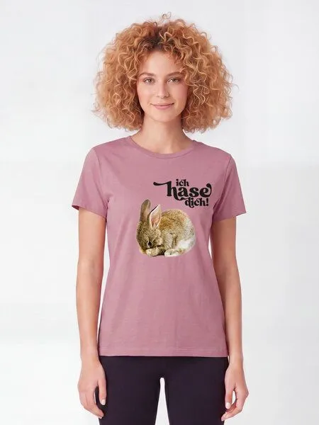 watapparel watapparel T-Shirt Frauen Ich hase dich!, Lilac dream, – Produktbild 2 von 2