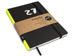 tyyp tyyp Taschenkalender 2027 schwarz – achtsam planen auf Recyclingpapier – A5, vegan & handgefertigt – Produktbild 1 von 1