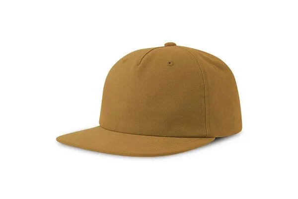 Atlantis Headwear Atlantis Headwear Old-School-Kappe aus einer Mischung aus recyceltem und Bio-Baumwoll, Dark mustard, – Produktbild 2 von 4