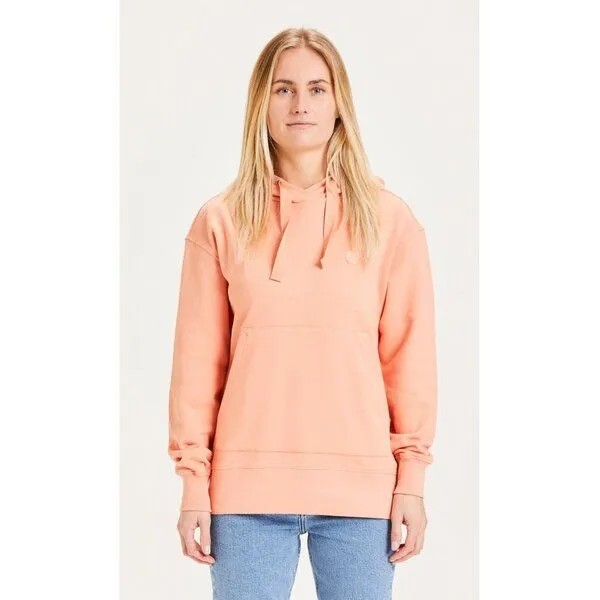 KnowledgeCotton Apparel KnowledgeCotton Apparel Kapuzenpullover - DAPHNE - aus Bio-Baumwolle, Orange (shimp), – Produktbild 1 von 3