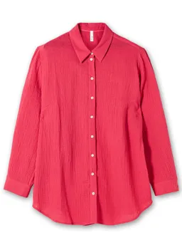 sheego Baumwollbluse magenta – Produktbild 1 von 1