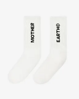 MoEa MoEa Socks - Mother Earth - White – Produktbild 1 von 1