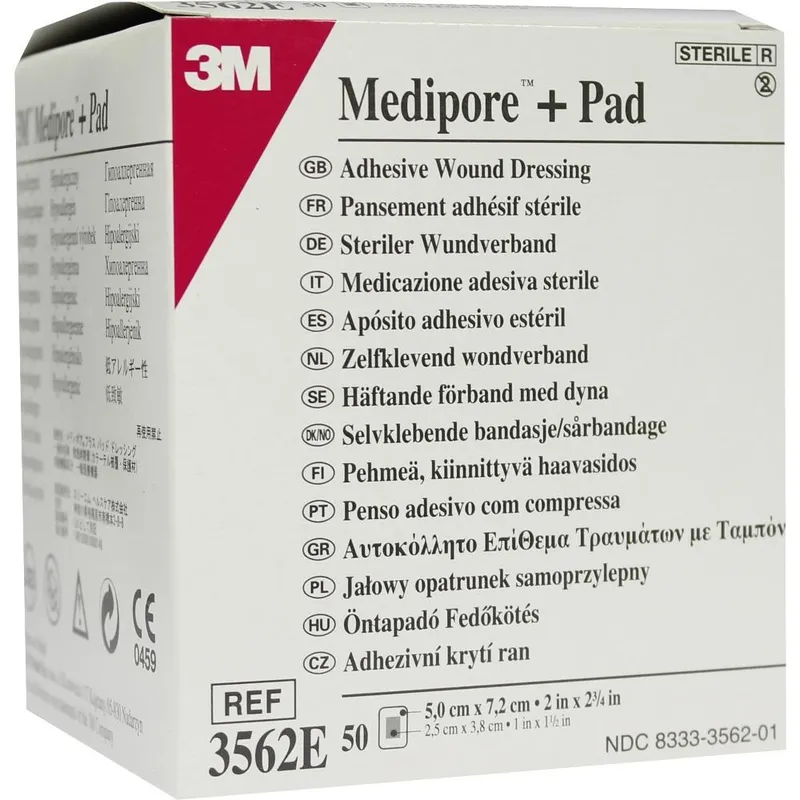 Solventum Germany MEDIPORE Plus Pad 3562E steriler Wundverband 50 St Verband – Produktbild 1 von 1