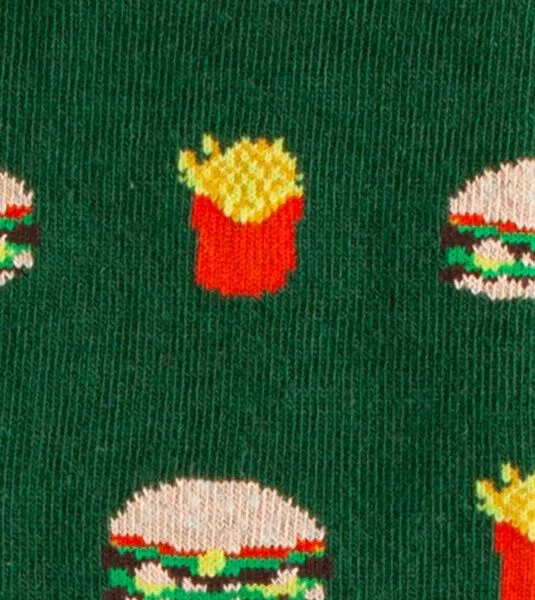 DillySocks DillySocks Socken Junk Food aus Biobaumwoll-Mix, Grün, – Produktbild 2 von 4