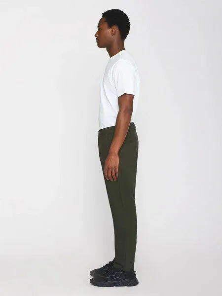 KnowledgeCotton Apparel KnowledgeCotton Apparel Twill-Chinohose - CHUCK regular chino twill pants - aus Bio Baumwolle, Grün (forrest night), – Produktbild 3 von 4