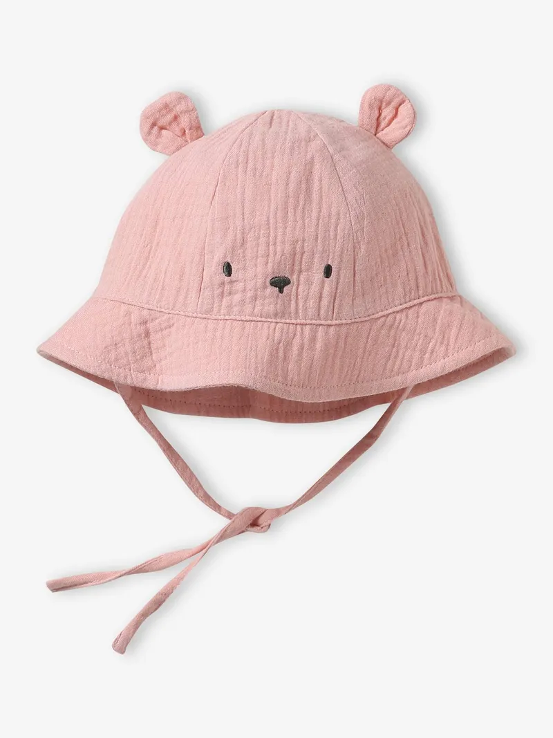 Vertbaudet Mädchen Baby Sonnenhut mit Ohren, Rosa, – Produktbild 1 von 2