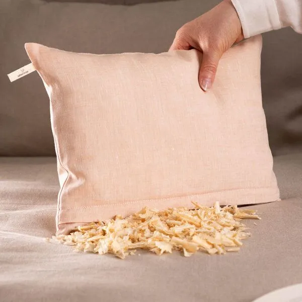 nahtur-design nahtur-design Zirbenkissen aus Bioleinen | groß | 25 x 35 cm, Apricot, – Produktbild 2 von 4