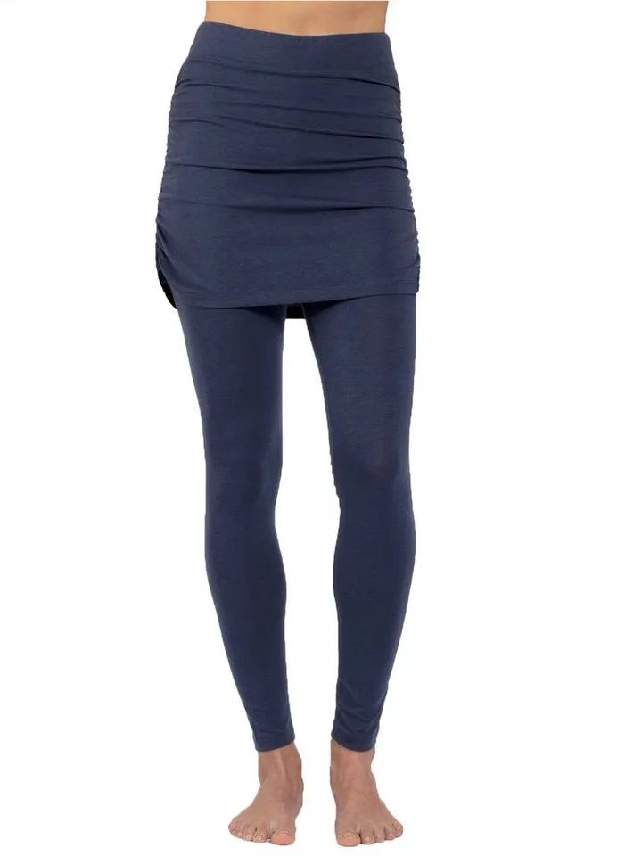 Magadi Magadi Leggings Lara mit Rock aus weichem Naturmaterial, Blau, – Produktbild 1 von 5