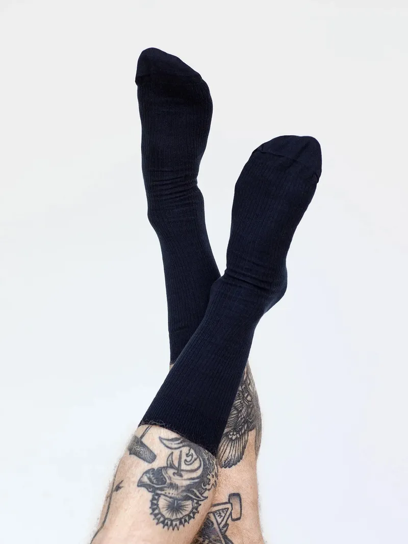 erlich textil erlich textil Casual Cotton Gerippte Socken im 3er Pack für Frauen aus Baumwolle in dunkelblau, Dunkelblau, – Produktbild 1 von 1