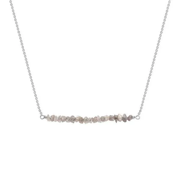 Eppi Eppi Goldener Choker mit rosa ungeschliffenen Diamanten Wandalee, Weiß, – Produktbild 1 von 3