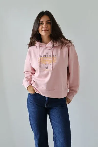 Kultgut Kultgut Kuschelig weich- Vintagelook- Hoodie/ Sacred Garden, Rosa (rosenholz), – Produktbild 1 von 3
