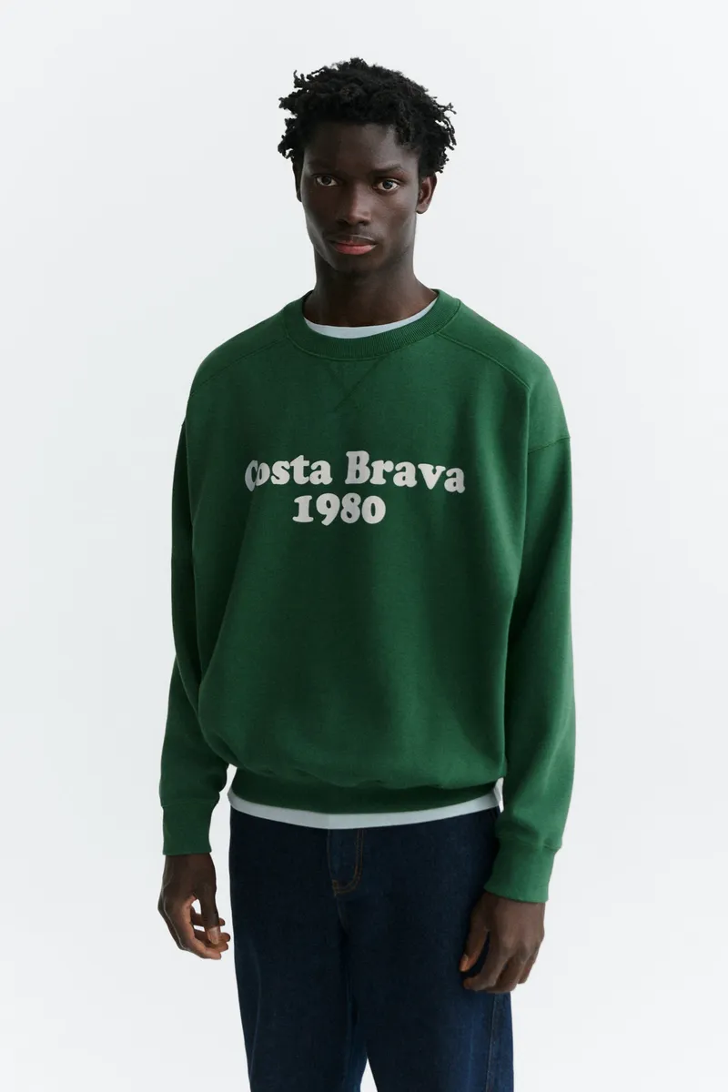 thinking mu Thinking MU Herren vegan Sweatshirt Jadewon Costa Brava Dunkelgrün, Dunkelgrün, – Produktbild 2 von 2